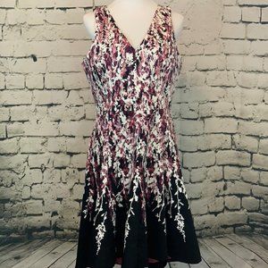 WHBM FLORAL HIGH-LO FIT-AND-FLARE DRESS (NWT)